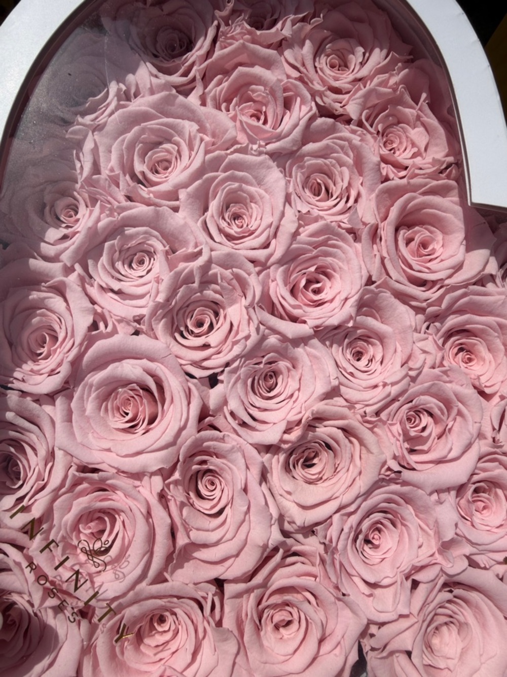Pink INFINITY Roses Heart-Shaped Rose Box - Picture 9 of 9